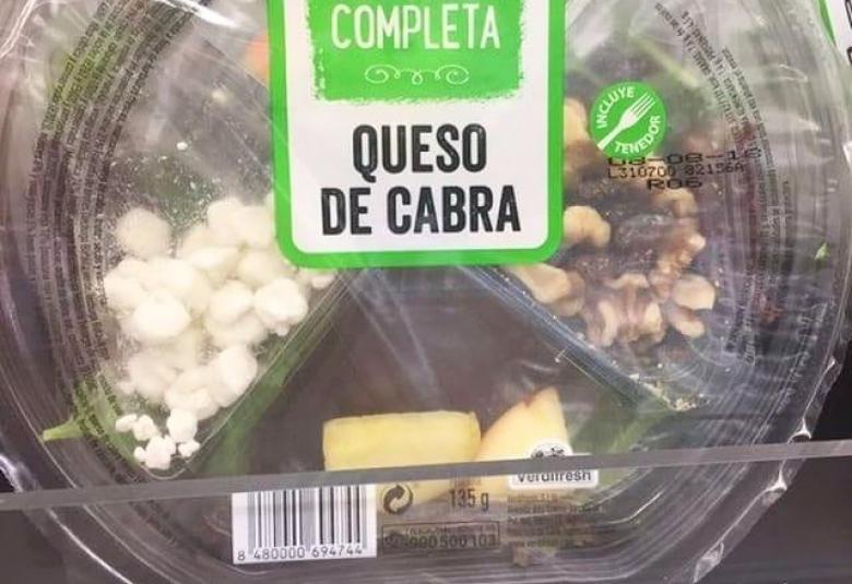 Imagen de la nueva ensalada de queso de cabra en Mercadona