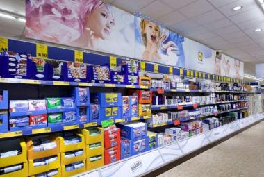 Estantes de los supermercados Lidl
