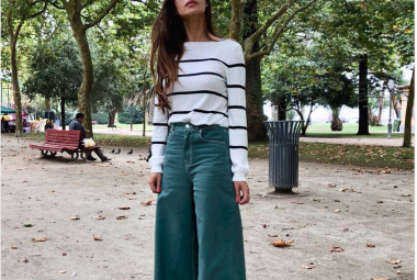 Sara Carbonero luciendo pantalones al estilo de los setenta