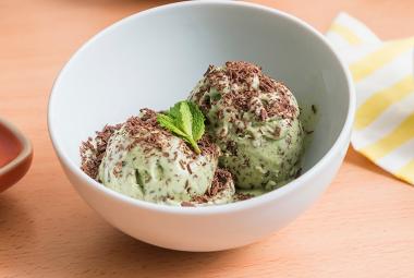 Helado de té matcha