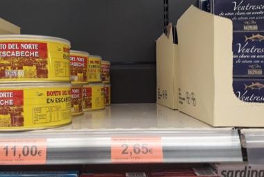Hueco en Mercadona por la desaparición del salmón en lata